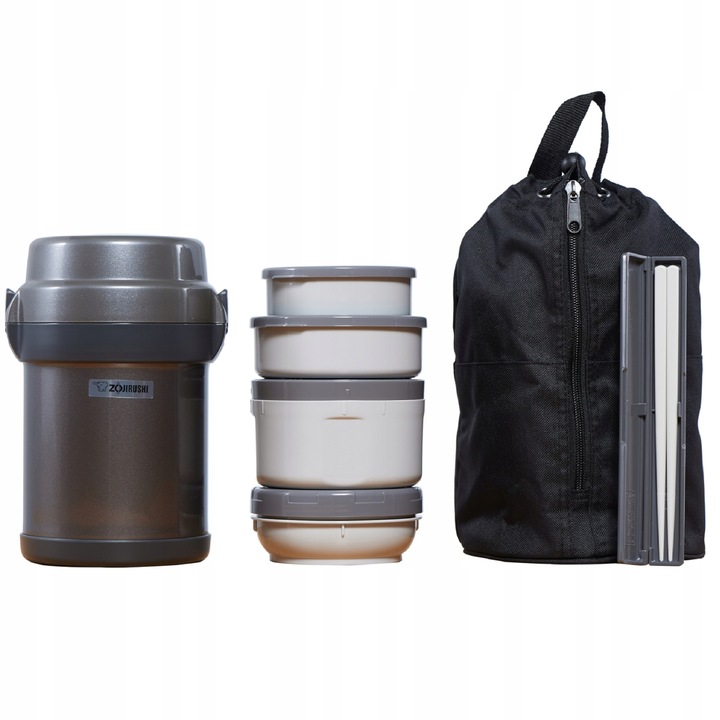 Set Termos de cina, Zojirushi, 1.23 l, Negru