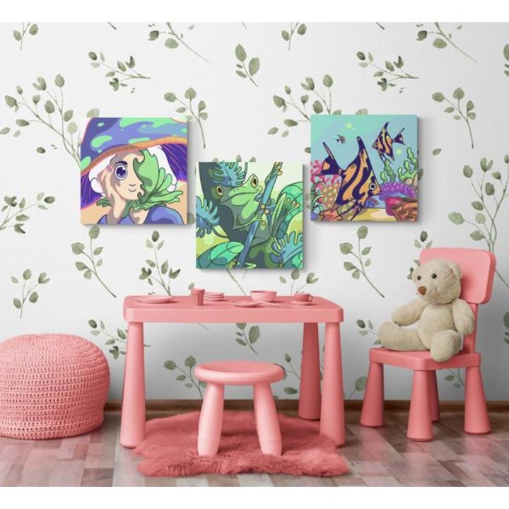 Рисуване по номера ITA ART, За деца - Дизайн 10, 20х20см, 3 броя