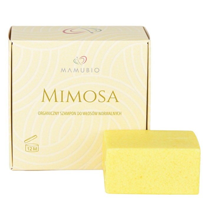 Sampon solid pentru par normal Mamubio, Mimosa