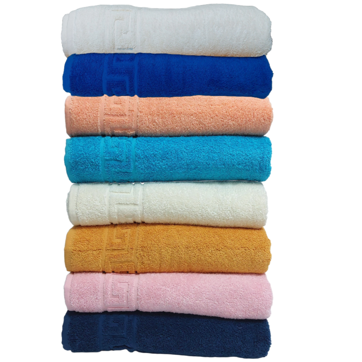 Set Prosoape Pufoase Hoteliere, 50cm x 90cm, 8 Piese, Model Greek, 100% Bumbac, Densitate 550g/mp, MixCulori