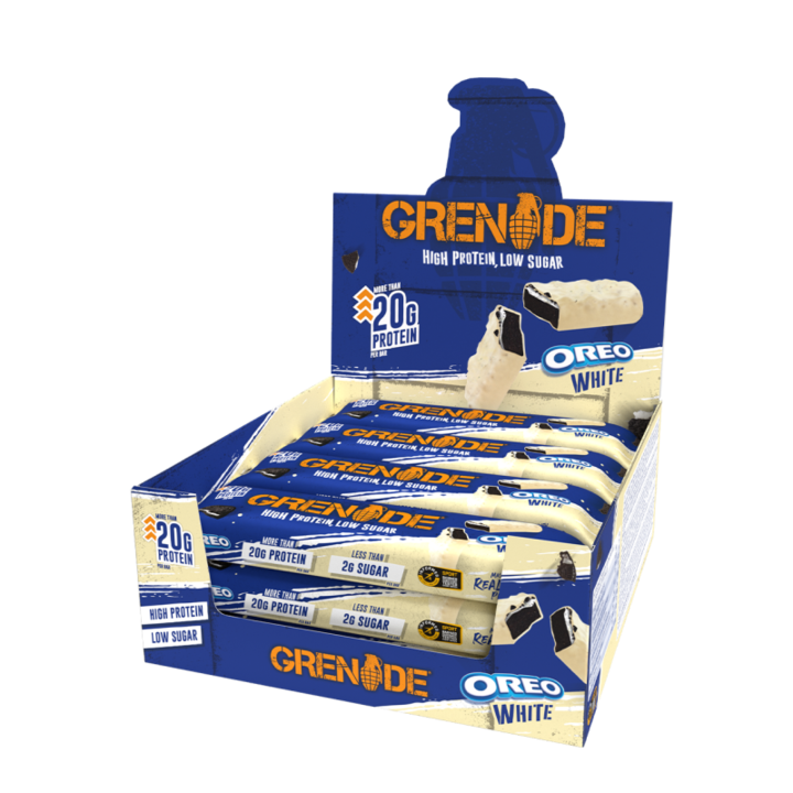 Cutie 12 Batoane Proteice Grenade, Oreo White, 60g