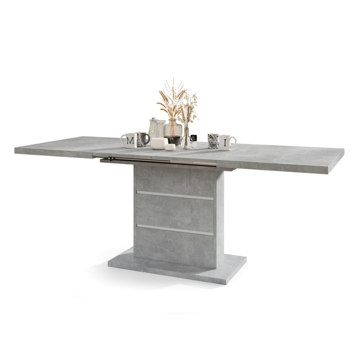 Кухненска маса, Mazzoni, PIANO Beton Atelier Open to Color/White , 120 см / 80 см