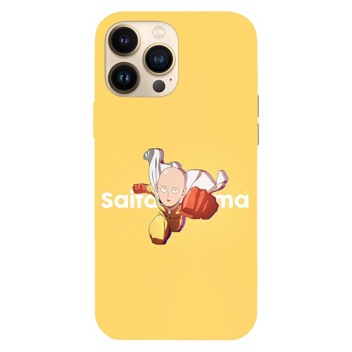 Husa compatibila cu Apple iPhone 15 Pro Max model Saitama One Punch Man, Silicon, TPU, Viceversa