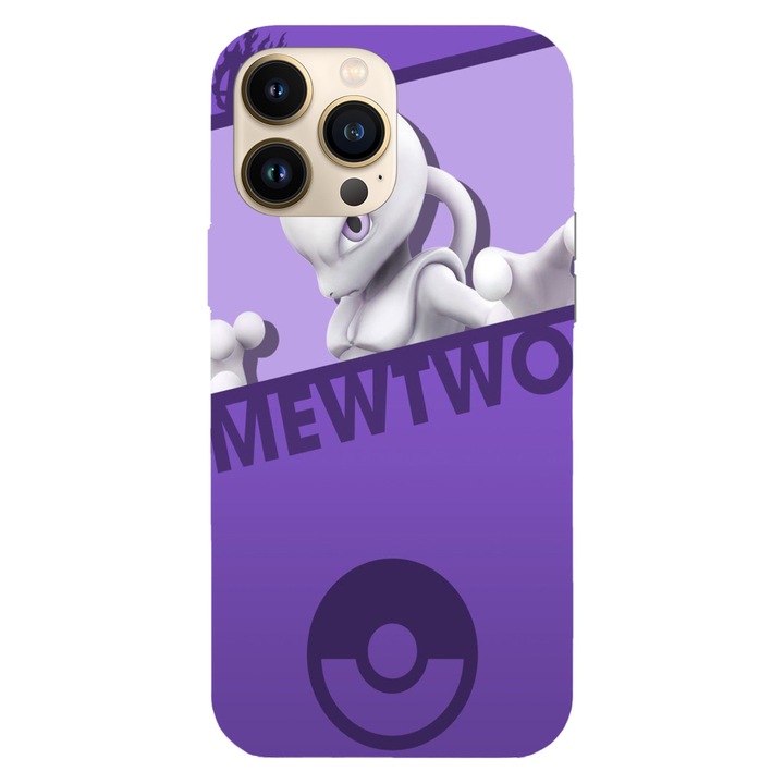 Калъф Viceversa, За Apple iPhone 15 Pro Opponent mewtwo, Силикон, TPU