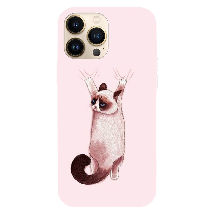 Husa compatibila cu Apple iPhone 15 Pro Max model Grumpy cat me no go, Silicon, TPU, Viceversa