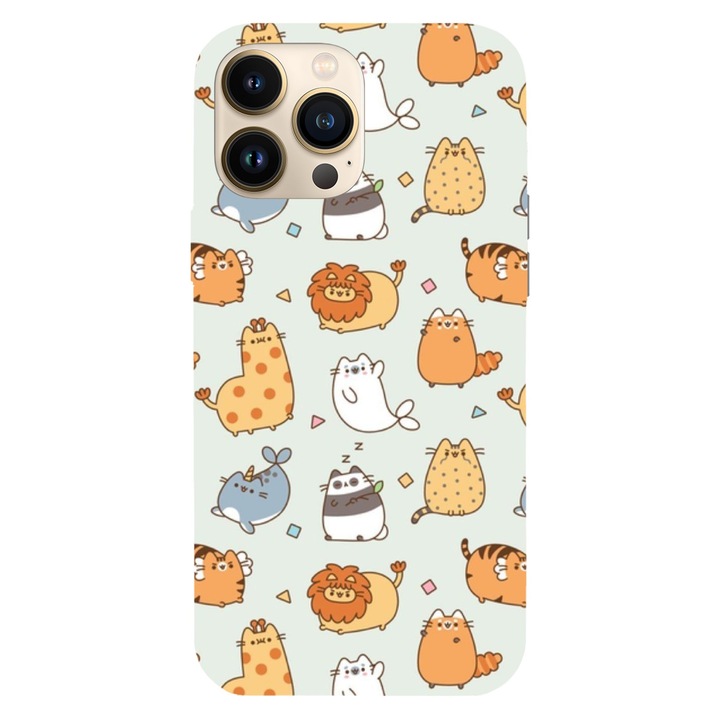 Husa compatibila cu Apple iPhone 15 Pro Max model Kawaii animalia kingdom, Silicon, TPU, Viceversa