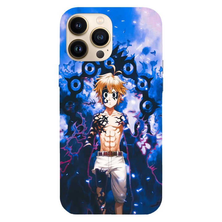 Калъф, съвместим с модел Apple iPhone 15 Pro Max Meliodas 7 Deadly Sins, Silicon, TPU, Viceversa
