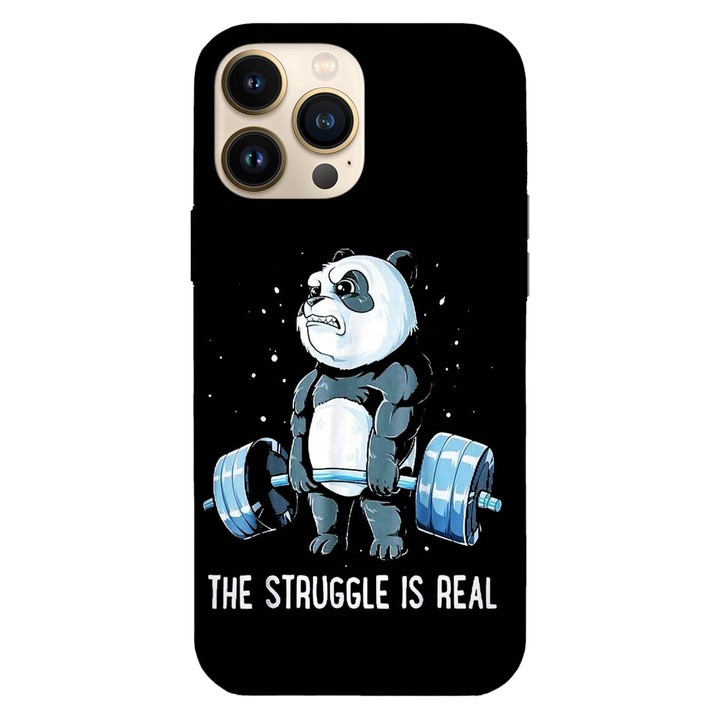 Husa compatibila cu Apple iPhone 15 Pro Max model The struggle is real, Silicon, TPU, Viceversa