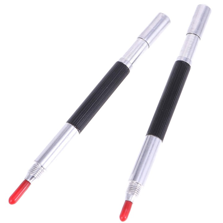 2 db gravírozó toll készlet, 13,2x1x0,5 cm, fekete/ezüst