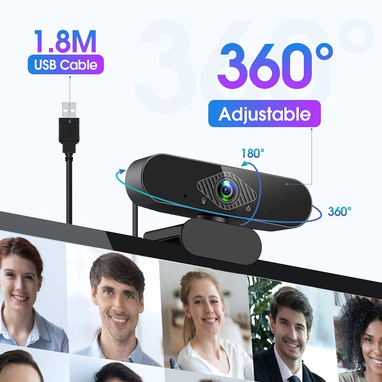 Camera web USB pentru PC, Sunmostar, 1080p - eMAG.ro