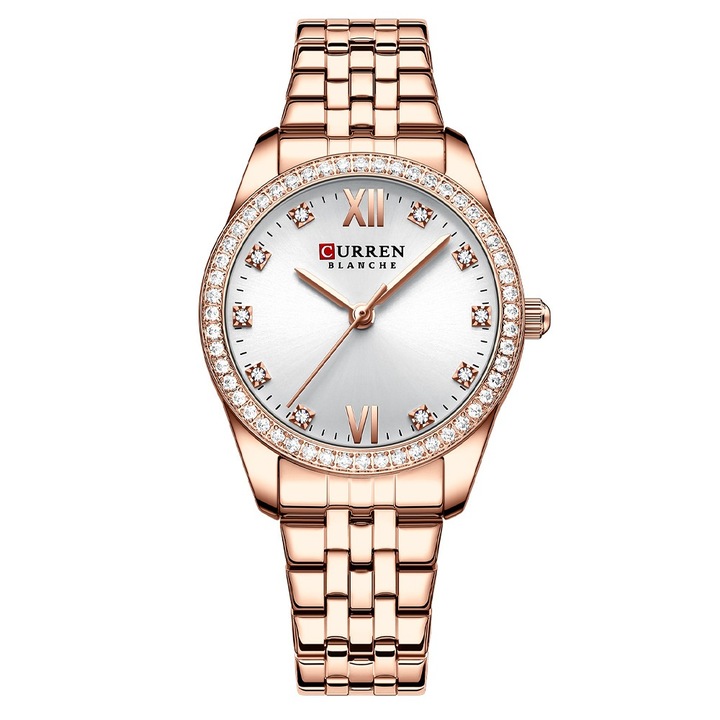 Ceas de damă Curren Lalya, Rose Gold / Alb