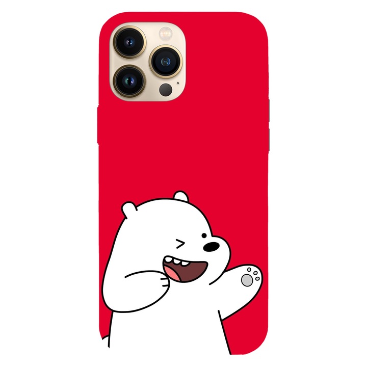 Калъф, съвместим с Apple iPhone 15 Plus, Viceversa, модел Ice bear We bare bears, силикон, TPU