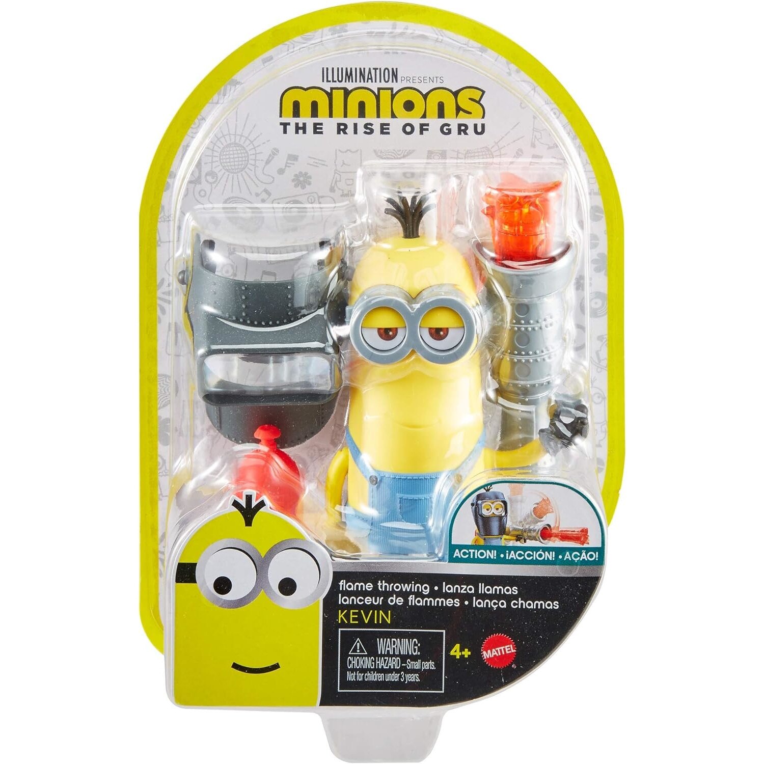 Figurina Minions, Rise of Gru, Kevin cu aruncator de flacari - eMAG.ro