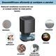 Dezumidificator de uz casnic, rezervor de apa 1000 ml, 7 becuri LED colorate, cu functii de uscare si purificare a aerului, potrivit pentru dormitoare, subsoluri, bai, bucatarii, birouri, negru