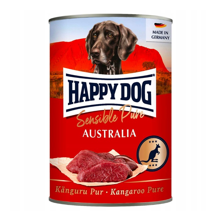 Hrana umeda pentru caini, Happy Dog, cangur, 400g, conserva
