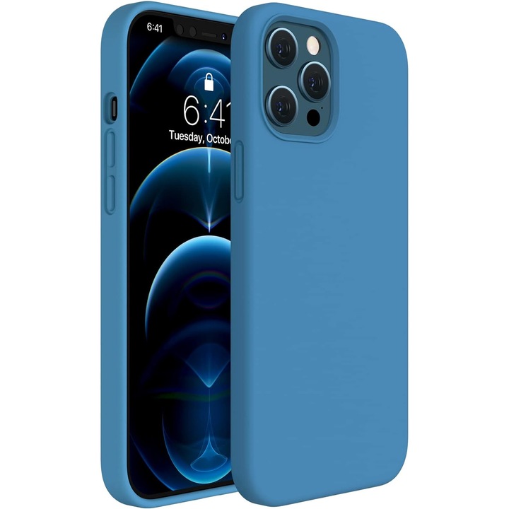 Кейс за iPhone 12 Pro Max силиконов кейс деним син