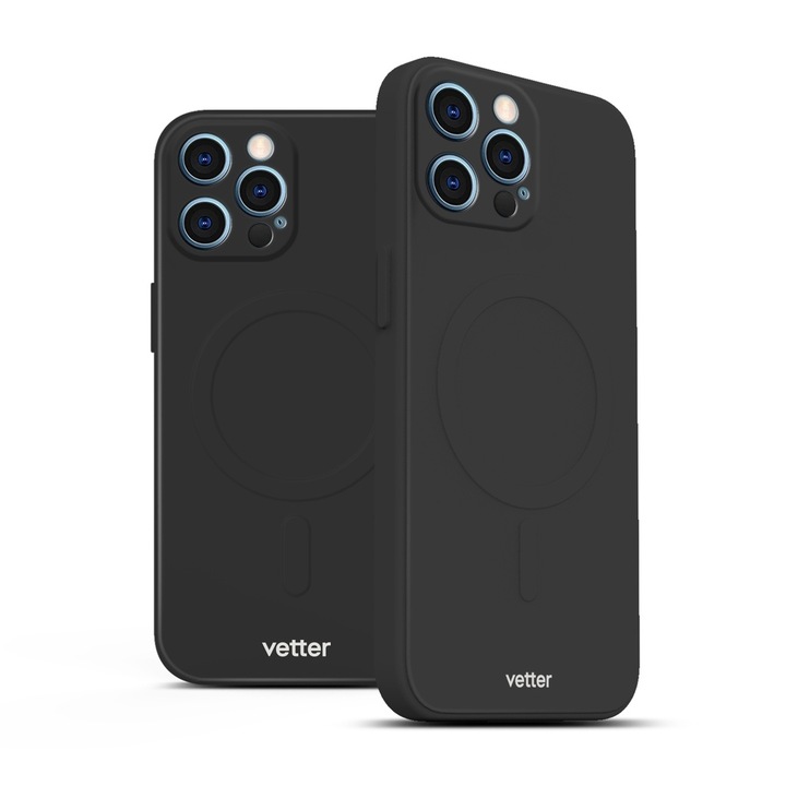 Vetter tok iPhone 12 Pro Max Soft Pro Ultra készülékhez, MagSafe kompatibilis, fekete