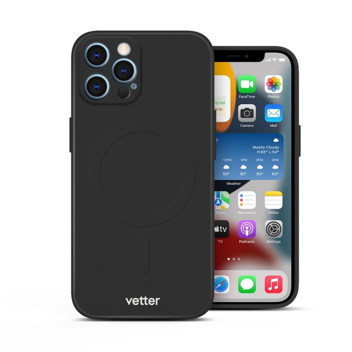 Husa pentru iPhone 12 / 12 Pro Vetter soft pro ultra magsafe black
