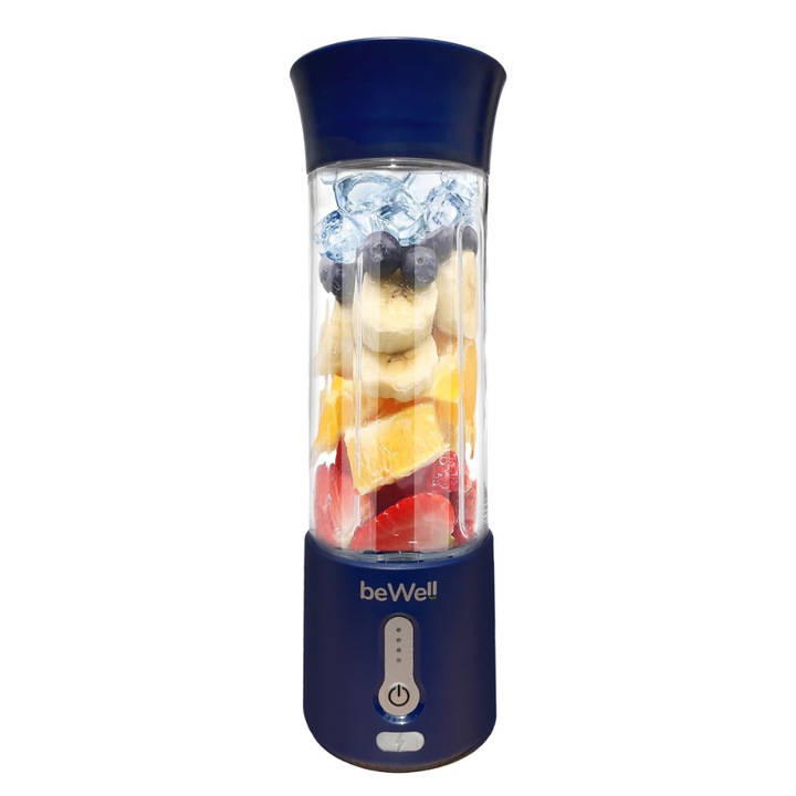 Blender turmix, kézi vezeték nélküli, Bewell, sötétkék