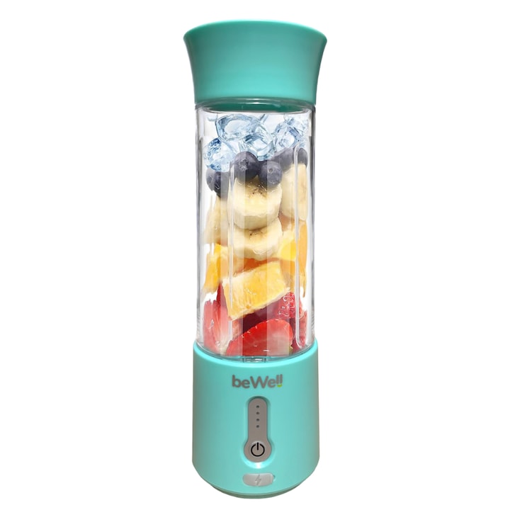 Smoothie turmixgép, hordozható, vezeték nélküli, Bewell, Strawberries