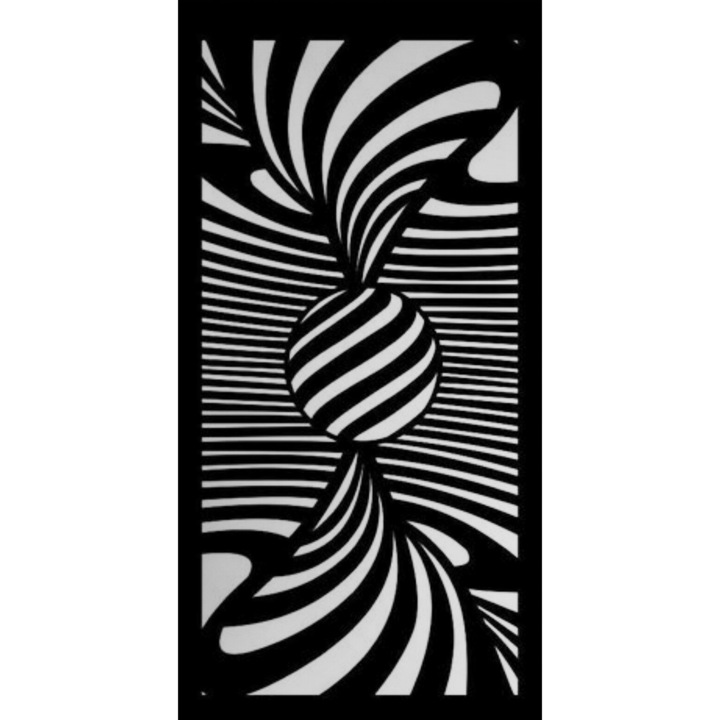 Decoratiune de Perete "Shape Game", CRAFET, 800 mm X 550 mm, Material lemnos, Negru