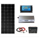 Kit solar fotovoltaic off grid invertor 1000W 12V, panou solar BLUESUN 30W, regulator/ controller 30A, baterie solara 12A AGM si 20 m cablu solar cabana, rulota, casa, autorulota, container, iluminat, Solid Volt