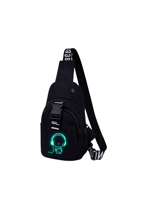 Чанта през рамо, с функция power bank, USB изход, унисекс, с ...