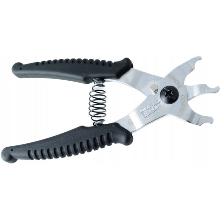 Cleste pentru lant de bicicleta, SuberB, Otel, Maner cauciuc, 134 g, Argintiu/Negru