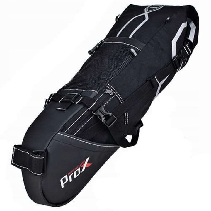 Багажник за велосипед ProX, 12L, 65x15.5x14 см, полиестер, черен