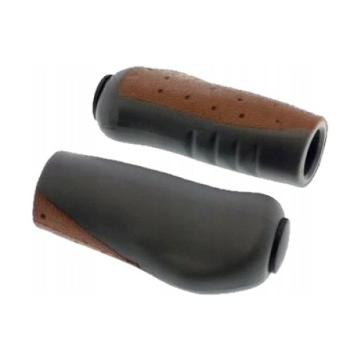 Set 2 manere ghidon bicicleta, 2K, Cauciuc, Negru