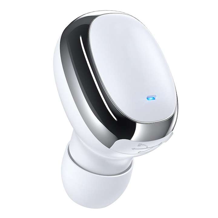 Vezeték nélküli fülhallgató, Bluetooth 5.0, FONIX Professional Bud Pro, Kihangosító, Design üzleti, Minimalista, Fehér