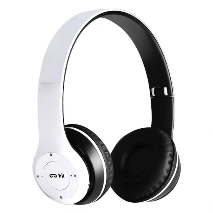 Vezeték nélküli fülre helyezhető fejhallgató, FONIX Stereo Entertainment, Kihangosító, Bluetooth kapcsolat, Vezérlőgombok, Rádió, Mikrofon, Fehér