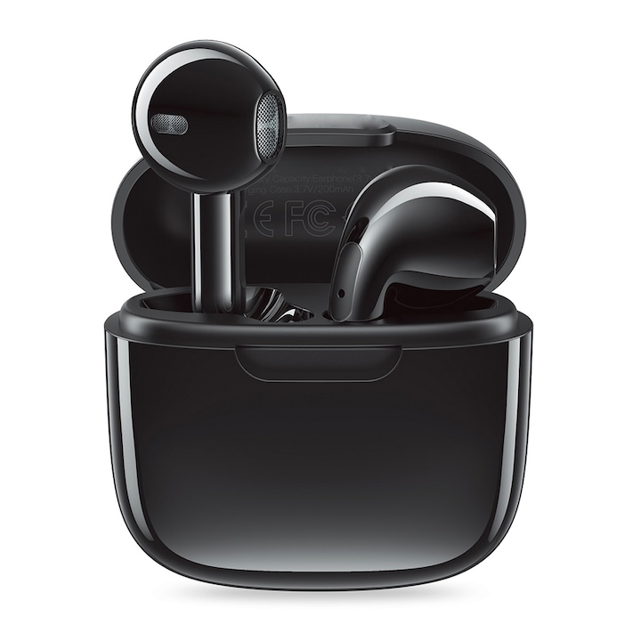 Vezeték nélküli fülhallgató, FONIX Vibrant Earbuds Live, Kihangosító, USB-C, Bluetooth, Sztereó, Fekete