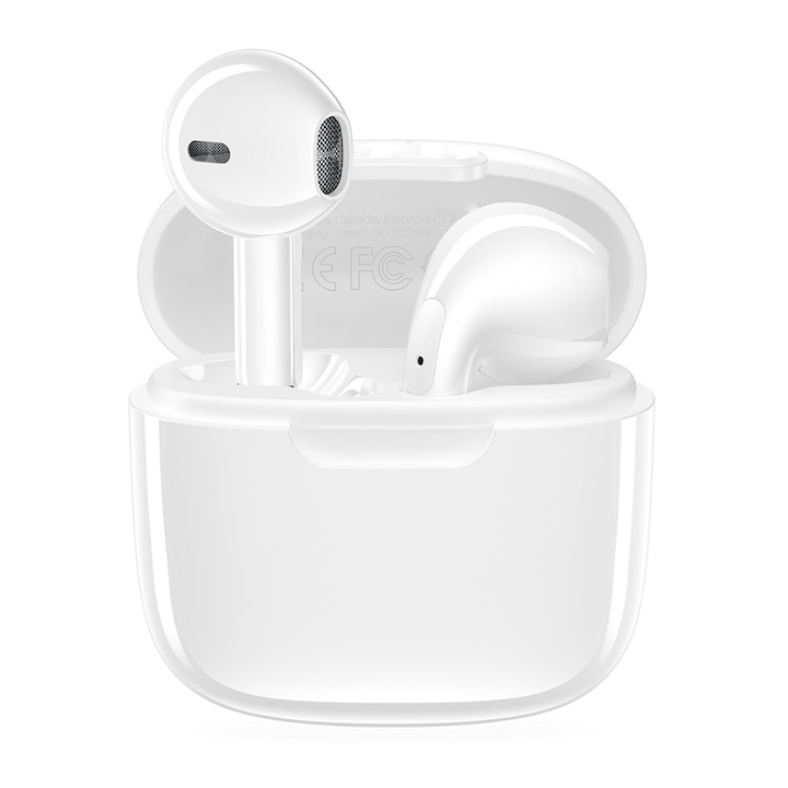 Vezeték nélküli fülhallgató, FONIX Vibrant Earbuds Live, Kihangosító, USB-C, Bluetooth, Sztereó, Fehér