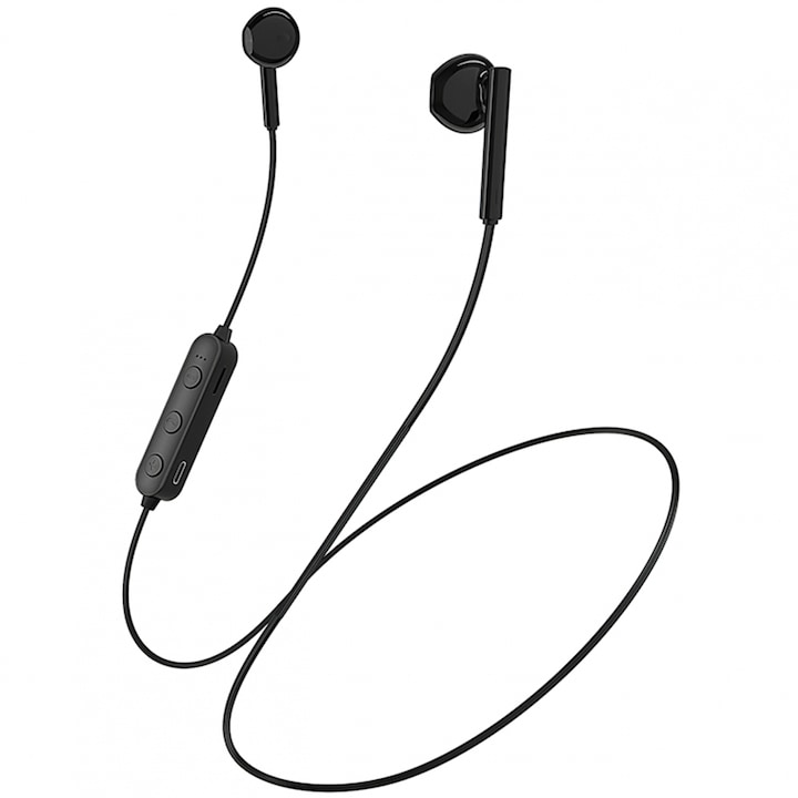 Vezeték nélküli fülhallgató, FONIX Smart AirPhones, Sport dizájn, Handsfree, Vezérlőgombok, Bluetooth, Sztereó, Fekete