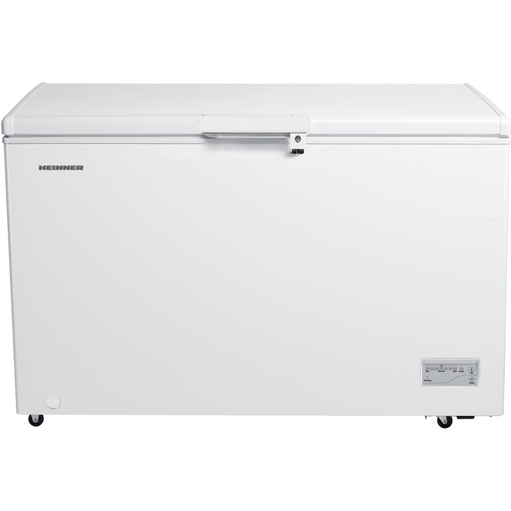 Фризерна ракла Heinner HCF-HM371CE++, 371 л, Клас Е, Електронно управление, Функция Хладилник, LED осветление, Бял