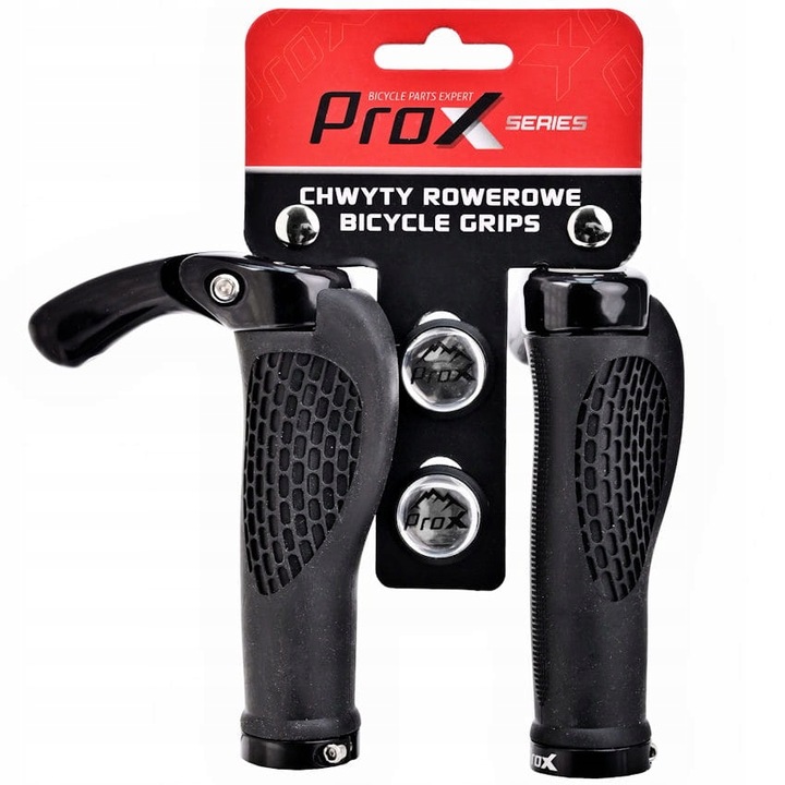 Set 2 mansoane, PROX, 135 mm, 255 g, PVC/Polimer, Negru-Gri