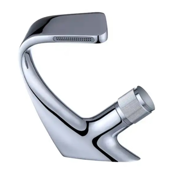 Baterie baie, aspect elegant, luxos, apa tip cascada, otel inoxidabil, cartus ceramic, racord inox, montare rapida, chrome