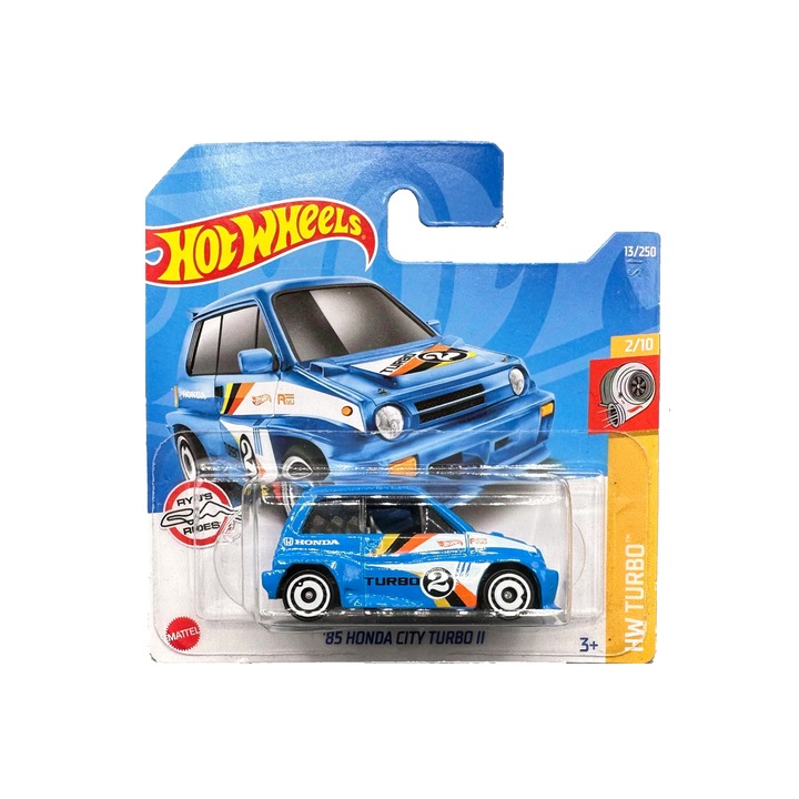 Masinuta Metalica Hot Wheels '85 Honda City Turbo II, Colectia 2022, Albastru, 1:64