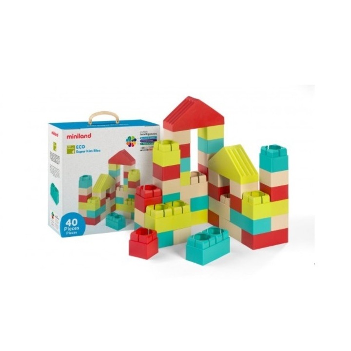 Joc de construit Eco Kim Blocks 40 piese