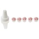 Set sprit tip seringa pentru ornarea si decorarea brioselor, toturilor sau umplerea prajiturilor, croissantelor si a produselor de pariserie + 5 varfuri cu modele diferite, pentru utilizarea cu o singura mana si portionare exacta, 20 cm, 165 ml