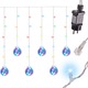 Lampi perdea suspendate cu led 3m, 108led -uri multicolore