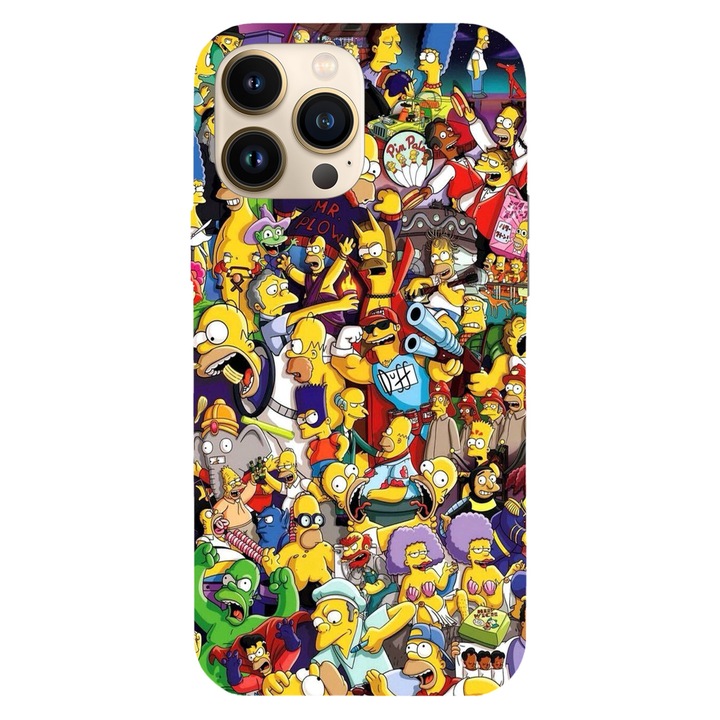 Кейс съвместим с Apple iPhone 15 Pro Max модел Simson Universe, силикон, TPU, обратното