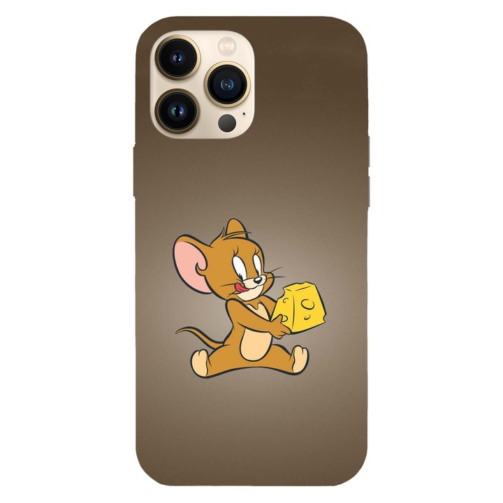 Husa compatibila cu Apple iPhone 15 Pro Max model Jerry Loves his cheese, Silicon, TPU, Viceversa