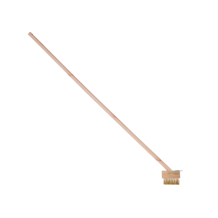 Perie de sarma pentru pavaje, maner din lemn, Keltin K00036