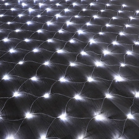 LED светеща мрежа с коледна фасунга 1.2mx 1.6m, Студено бяла - eMAG.bg