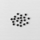 Set 20 mini stelute din lemn pentru lipit, 10 mm, Negru