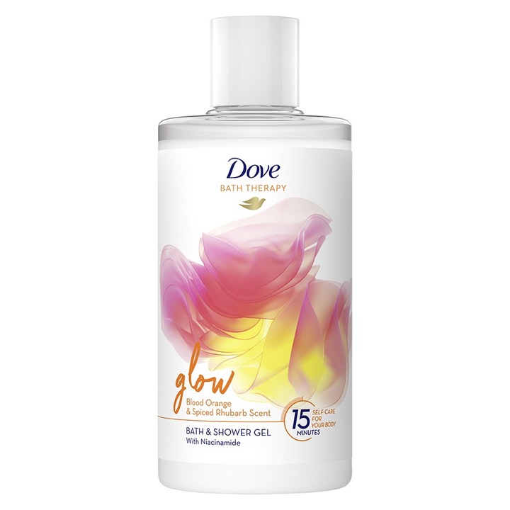 Spuma de baie Dove Glow, 400 ml