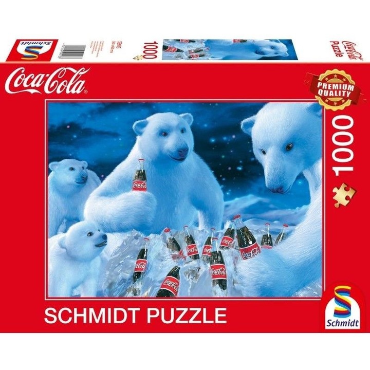 Puzzle Schmidt din 1000 de piese - Coca Cola ur?i polari