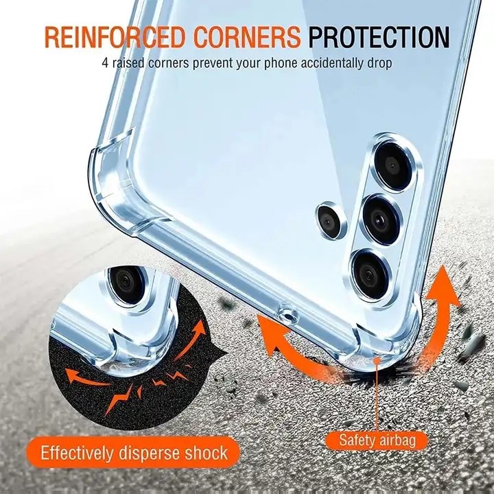 Husa protectie Mat-Tech compatibila cu Samsung Galaxy S24 Plus, Protectie Camera, Colturi anti-soc, Decupaje Precise, Rezistenta la impact, Transparenta